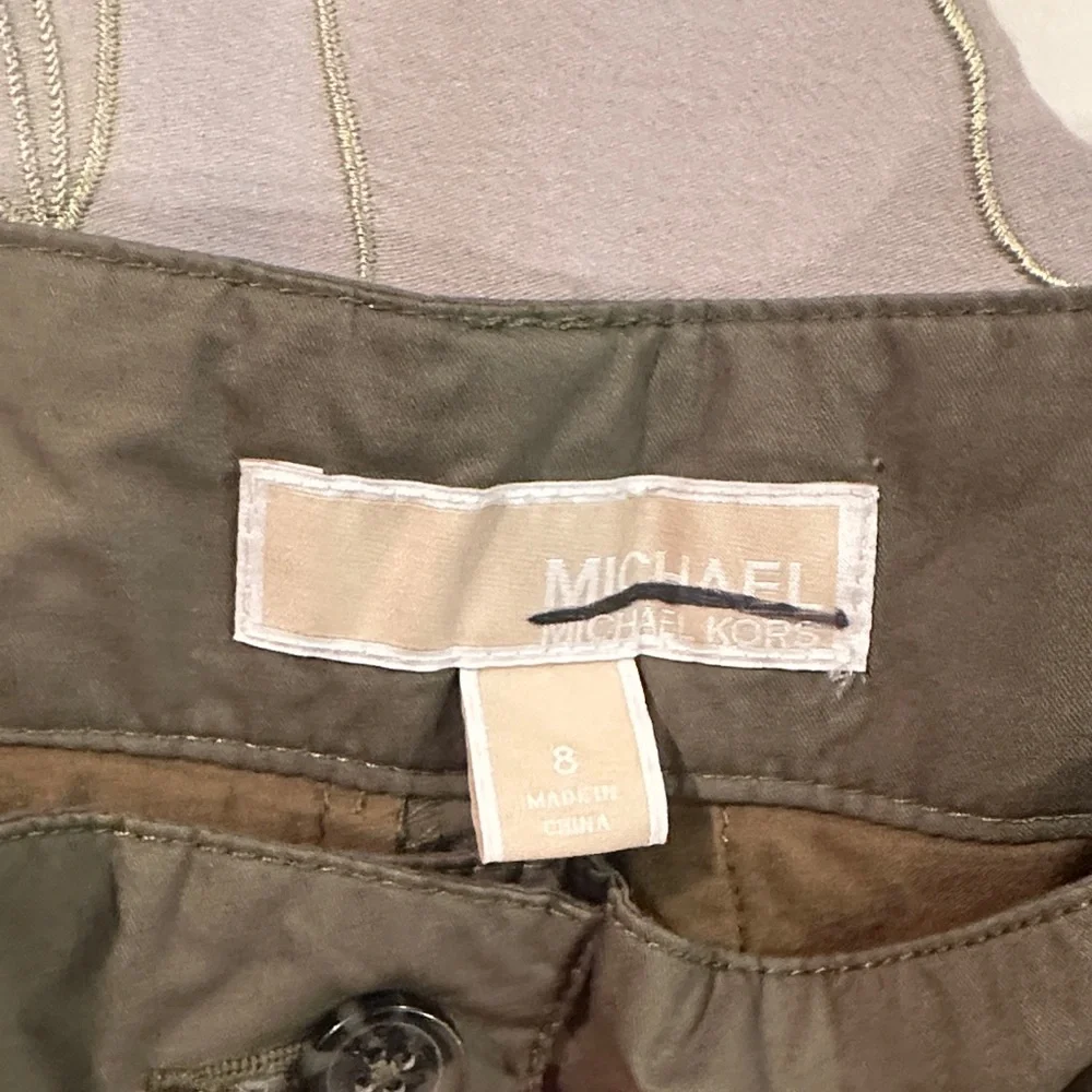 Michael Kors Women’s Green Cargo Pants- Size 8 - Picture 2 of 4